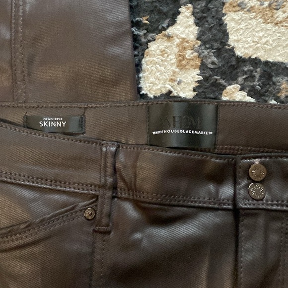 WHBM Size 12L coated skinny jeans - Picture 4 of 6